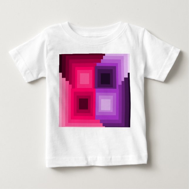 Camiseta De Bebé Cuadrados art decó (Anverso)
