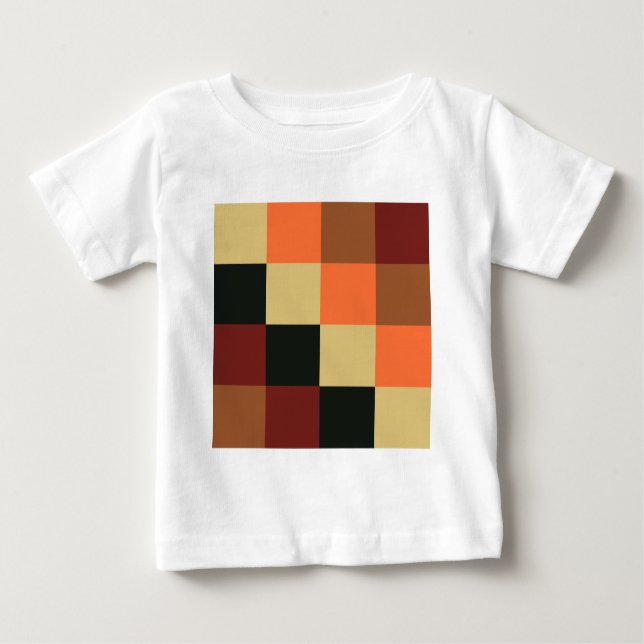 Camiseta De Bebé Cuadrados de color (Anverso)