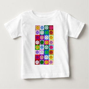 Camiseta De Bebé Cuadrados multicolores