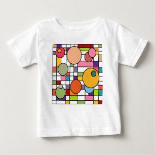 Camiseta De Bebé Cuadrícula moderna de mediados del siglo