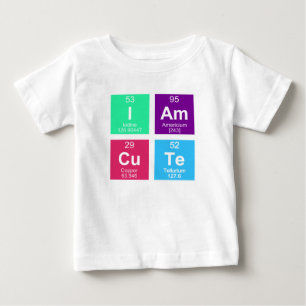 Camiseta De Bebé Cuadro químico periódico de elementos: IAmCuTe