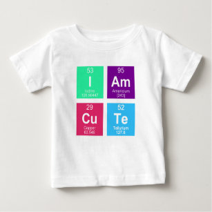 Camiseta De Bebé Cuadro químico periódico de elementos: IAmCuTe