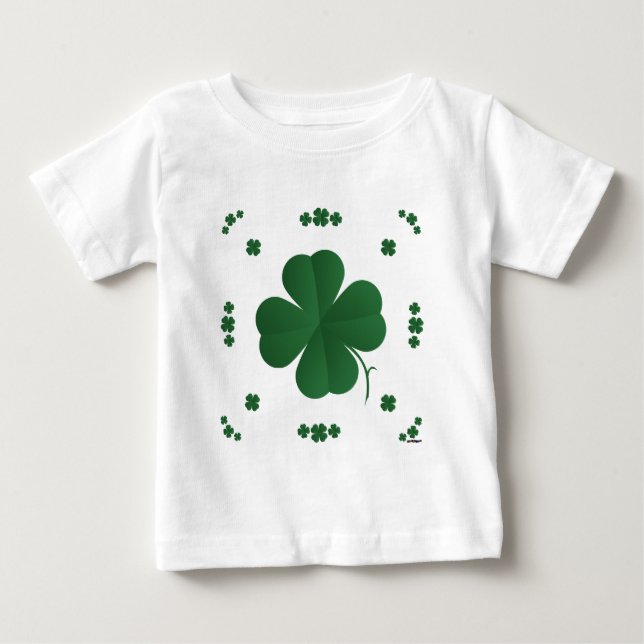 Camiseta De Bebé Cuadros De Hojas (Anverso)