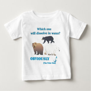 Camiseta De Bebé Cuál disolverá en química polar del agua