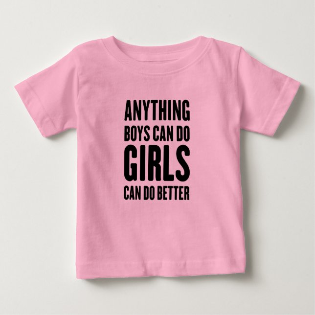 Camiseta De Bebé Cualquier cosa que los chicos puedan hacer, los Ch (Anverso)