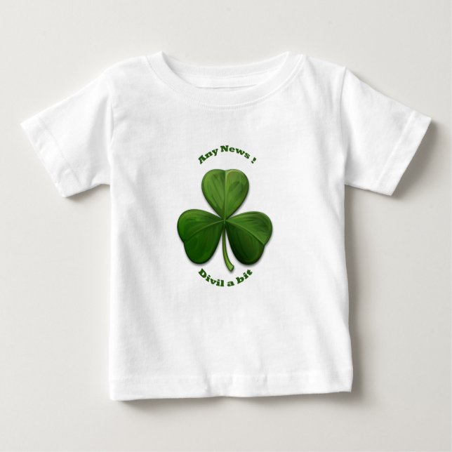 Camiseta De Bebé Cualquier noticia diablo un poco. (Anverso)