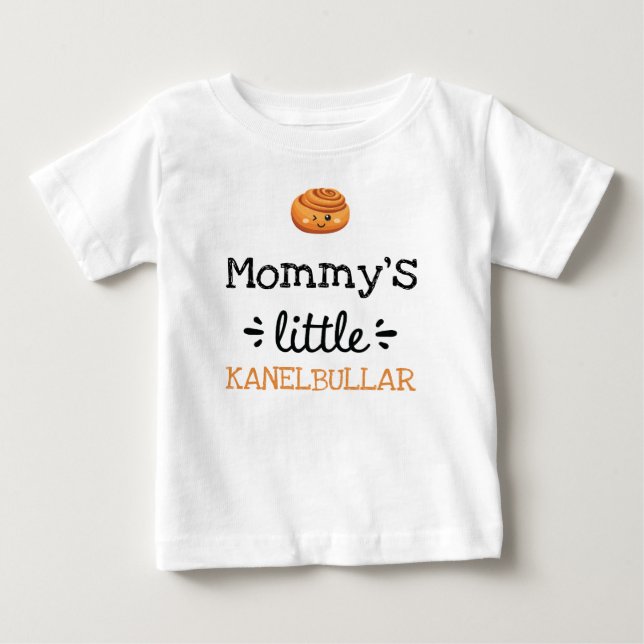 Camiseta De Bebé [Cualquier texto] Pequeño traje de bebé Kanelbulla (Anverso)