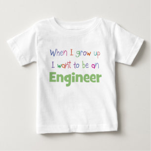 Camiseta De Bebé Cuando crezca ingeniero
