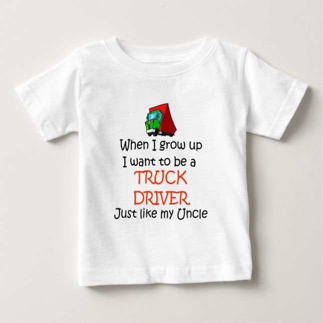 Camiseta De Bebé Cuando crezco el conductor de camión (Anverso)