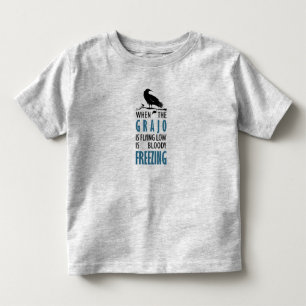 Camiseta De Bebé Cuando el grajo vuela bajo bajo