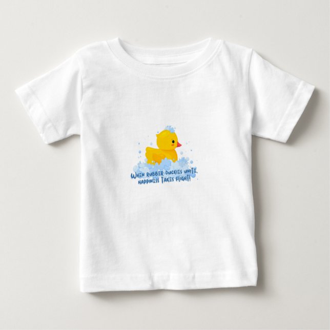 Camiseta De Bebé Cuando los patos de goma se unen (Anverso)