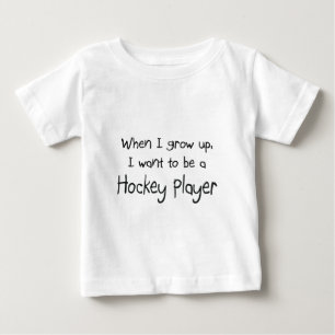 Camiseta De Bebé Cuando me crezco quiera ser un jugador de hockey