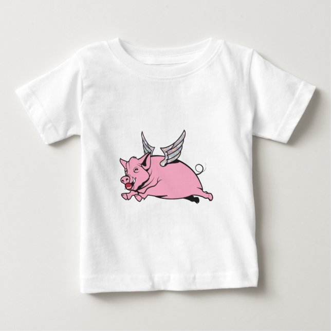 Camiseta De Bebé cuando vuelan los cerdos (Anverso)