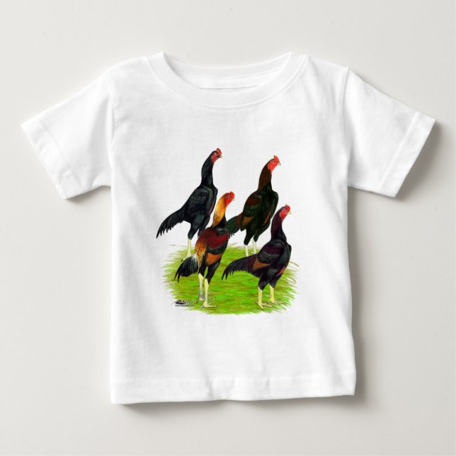 Camiseta De Bebé Cuarteto de aves de caza oriental (Anverso)