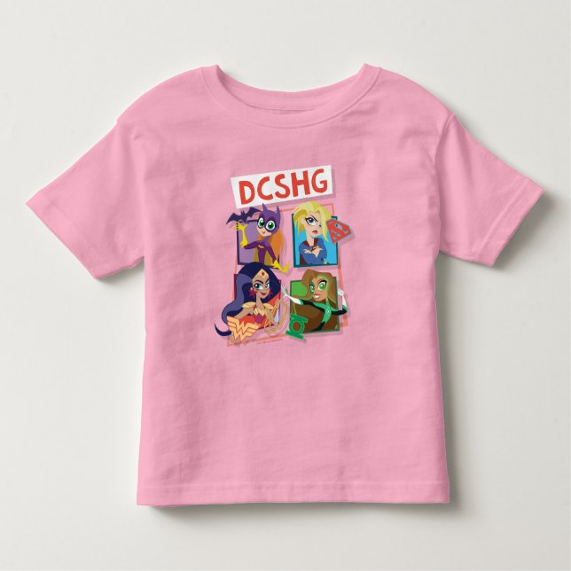 Camiseta De Bebé Cuarteto de Chicas Super Héroes de DC (Anverso)