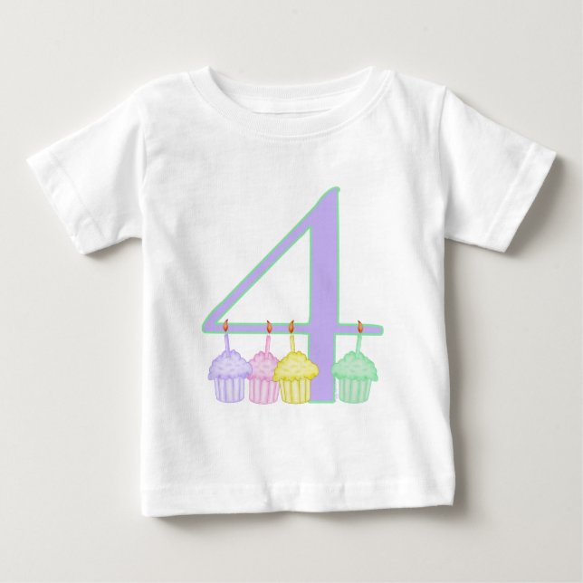 Camiseta De Bebé Cuarto cumpleaños (Anverso)