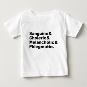 Camiseta De Bebé Cuatro Humores Sanguíneo Colérico Melancólico Flem