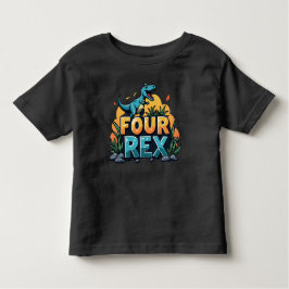 Camiseta De Bebé Cuatro Rex: ¡La manera Dino de celebrar las cuatro