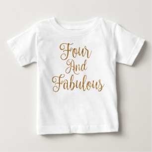 Camiseta De Bebé Cuatro y fabuloso