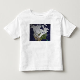 Camiseta De Bebé Cubierta de nieve del invierno en el hemisferio