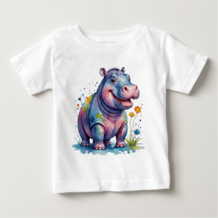 Camiseta De Bebé Cubo de hipopótamo