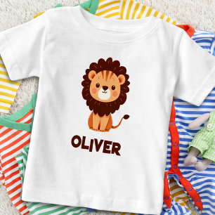 Camiseta De Bebé Cubo de leones lindo personalizado