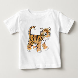Camiseta De Bebé Cubo de tigre