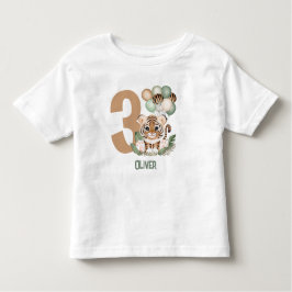 Camiseta De Bebé Cubo de tigre salvaje de un niño cumpleaños