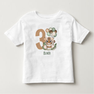 Camiseta De Bebé Cubo de tigre salvaje de un niño cumpleaños