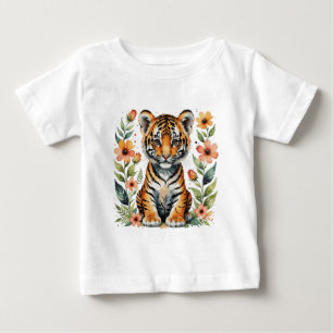Camiseta De Bebé Cubo tigre