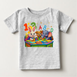 Camiseta De Bebé Cudades de kindergarten - Amigos animales de ABC