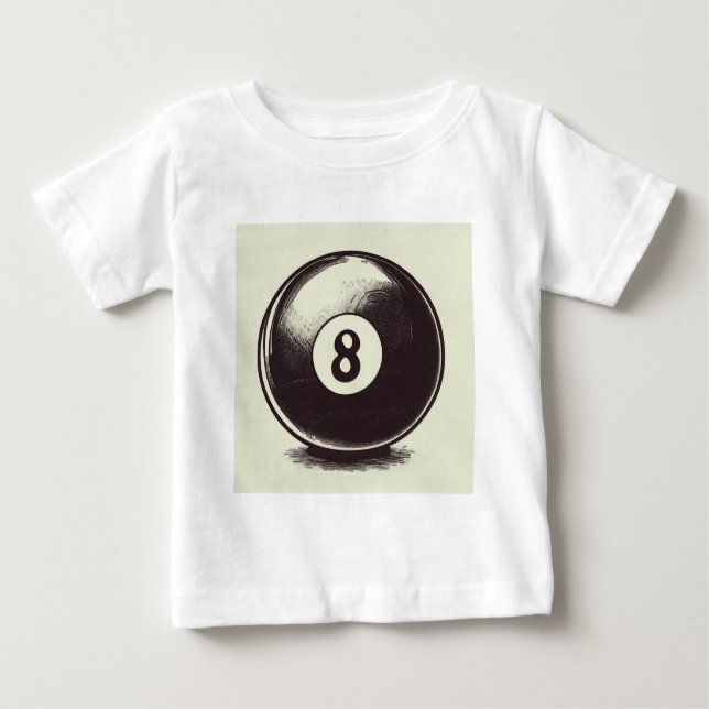 Camiseta De Bebé Cue-t8 Ball (Anverso)