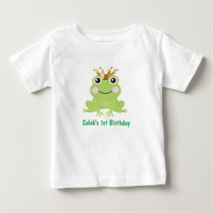 Camiseta De Bebé Cuento de Hadas Rana Príncipe 1er Cumpleaños