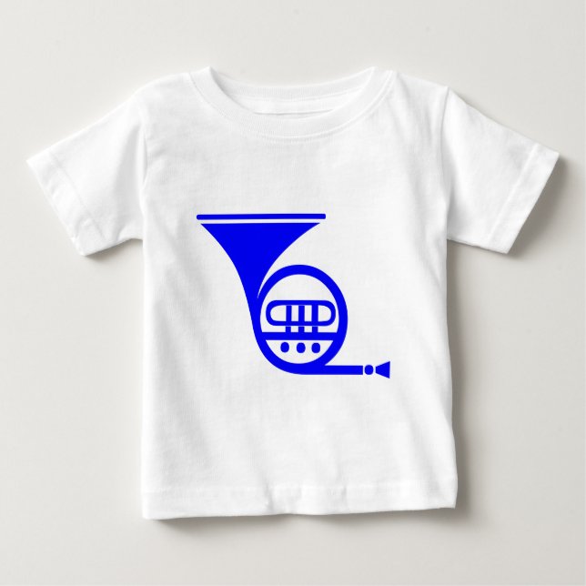 Camiseta De Bebé Cuerno francés - Azul (Anverso)