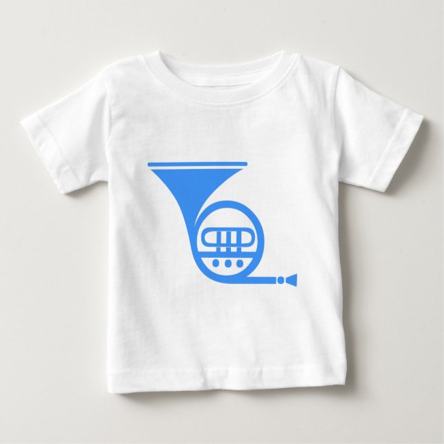 Camiseta De Bebé Cuerno francés - Azul bebé (Anverso)