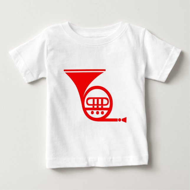 Camiseta De Bebé Cuerno Francés - Rojo (Anverso)