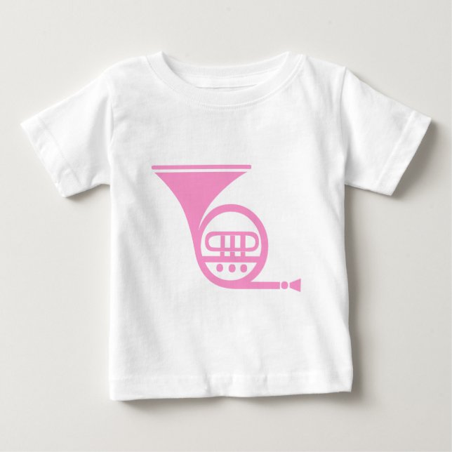 Camiseta De Bebé Cuerno Francés - Rosa (Anverso)