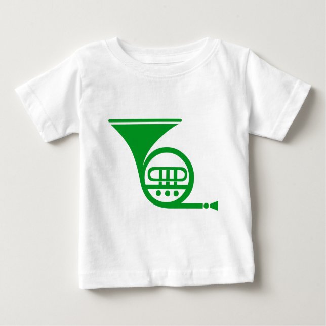Camiseta De Bebé Cuerno francés - Verde de hierba (Anverso)