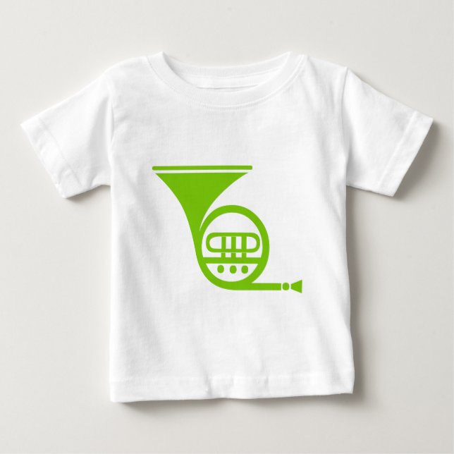 Camiseta De Bebé Cuerno Francés - Verde Marciano (Anverso)