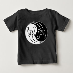 Camiseta De Bebé Cuernos de diablo de Heavy Metal Yin Yang