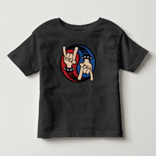 Camiseta De Bebé Cuernos de diablo de Rock and Roll Yin Yang