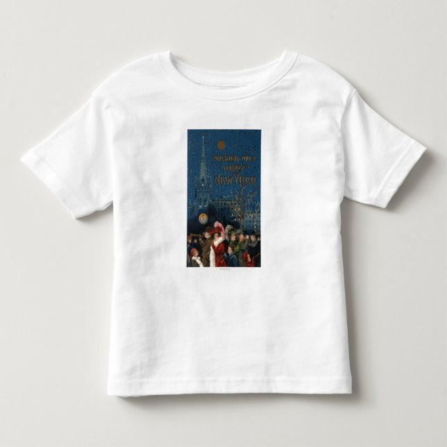 Camiseta De Bebé Cuernos que soplan de la muchedumbre (Anverso)