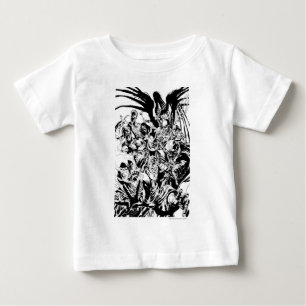 Camiseta De Bebé Cuerpo negro de la linterna - blanco y negro