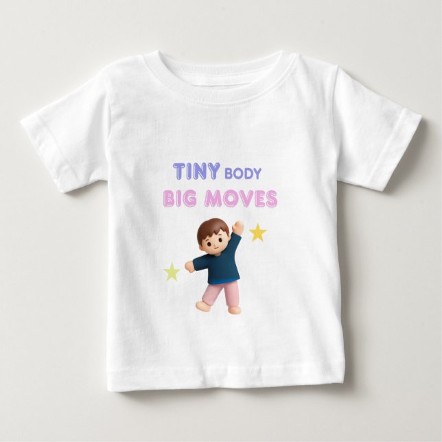 Camiseta De Bebé Cuerpo pequeño Grandes movimientos (Anverso)