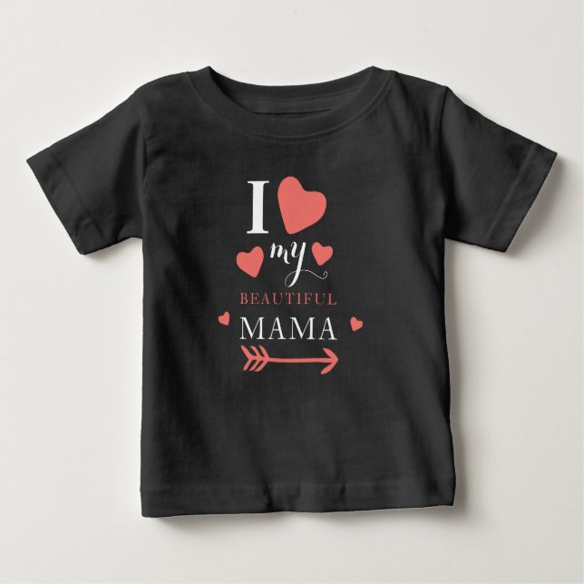 Camiseta De Bebé Cuesta que amo a mi bella mamá (Anverso)