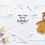 Camiseta De Bebé Cuesta Serás Mi Propuesta De Padrino<br><div class="desc">Pregúntale al hombre que quieres ser el padrino de tu hijo con esta camiseta de bebé super tierno. Haz que tu bebé se ponga esto y úsalo para responder a la pregunta "¿Serás mi padrino?"</div>