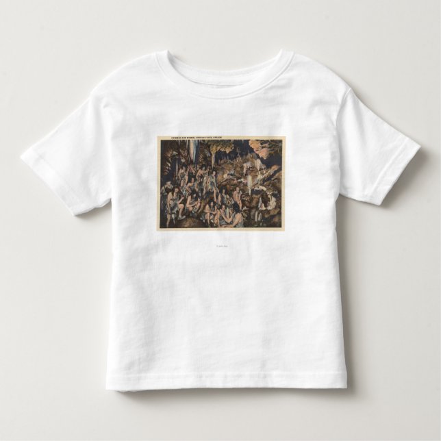 Camiseta De Bebé Cuevas de Oregon - hombres de las cavernas y (Anverso)