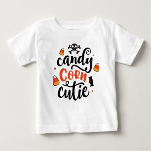 Camiseta De Bebé Cuidad de maíz de dulce de Halloween nombre bebé T