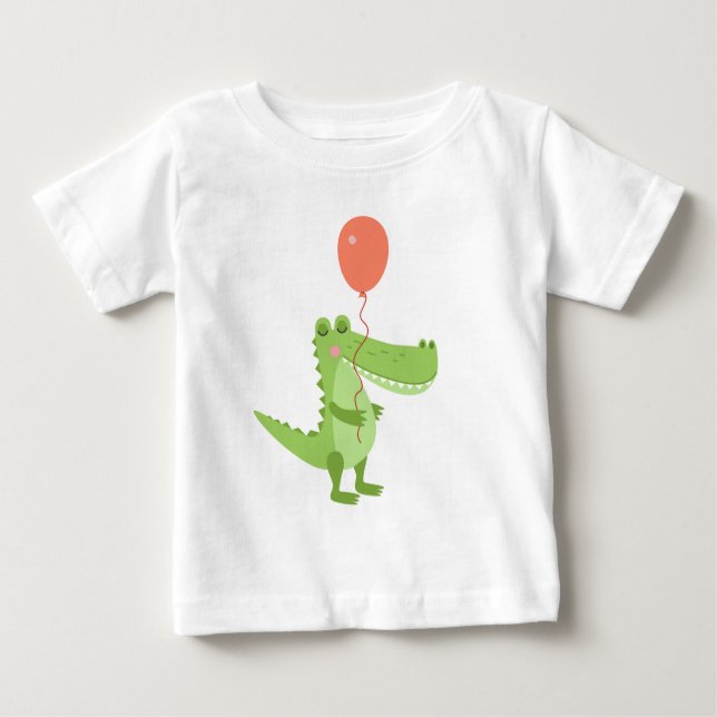 Camiseta De Bebé Cuidada acuarela Crocodile Animal Wildlife Nature  (Anverso)