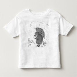 Camiseta De Bebé Cuidada acuarela Hedgehog Rainy Day Whimsical